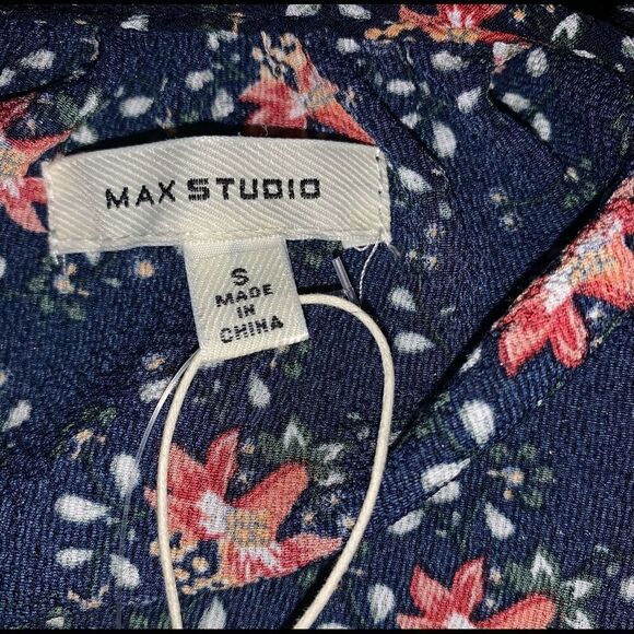 Max Studio Floral Drop Waist Babydoll Mini Dress - Picture 5 of 7